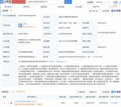 云从科技布局新业务 注册子公司聚焦集成电力设计与数字文创软件开发